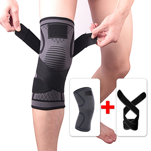  knees supporter XXL size for sport thin knees protection touch fasteners height ventilation 1 sheets black 