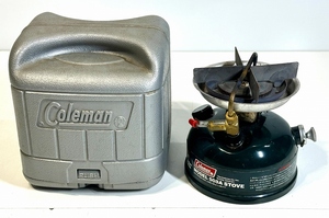 中古アウトドア用品 コールマン ガソリンシングルバーナー COLEMAN 508A STOVE、91年、部品取り・ジャンク扱い