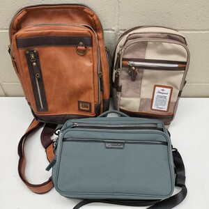 A【J-126】ブランドバッグ ３点 LEE Gorlden Bear TIME PORT 3WAY バッグ ショルダーバッグ コンパクトボディバッグ