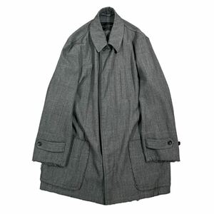 超希少 COMME des GARCONS PLUS コムデギャルソンオムプリュス■94AW 縮絨期 AD1994　■断ち切り 比翼　■ステンカラー コート■アーカイブ