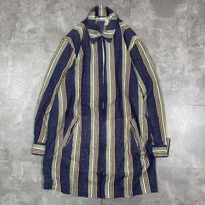 希少　COMME des GARCONS SHIRT コムデギャルソンシャツ　■90s 川久保玲　■ジップアップ　■ロング ブルゾン 長袖シャツ　■ヴィンテージ