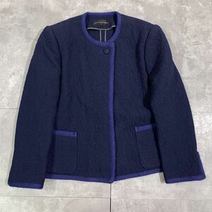 希少　COMME des GARCONS コムデギャルソン■70s 川久保玲■パイピング 切り替え■くるみボタン■ノーカラー ジャケット■コレクション