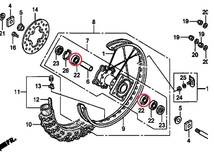 HONDA ホークCB250N 1979～ 日本製 後リアホイール ハブ ベアリング 抜き工具 画像付き詳細作業手順 レストア スプロケ DIY 修理_画像4