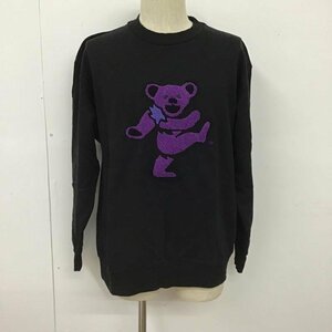 USED M 古着 トレーナー 長袖 長袖トレーナー スウェット クルーネックカットソー Sweat Sweatshirt 黒 / ブラック / 10102591