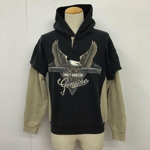 Harley-Davidson M ハーレーダビッドソン パーカー 長袖 USA製 90s Hooded Sweatshirt Hoodie 黒 / ブラック / 10102933