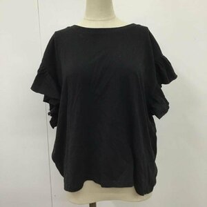 ZARA L ザラ カットソー 半袖 Cut and Sewn 黒 / ブラック / 10103417