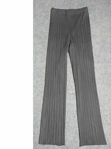 PLEATS PLEASE　ISSEY　MIYAKE プリーツプリーズ イッセイミヤケ　パンツ　サイズ・４　三宅一生　グレー　ゴムウェスト