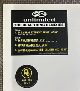 プロモ 12'　2unlimited ／THE REAL THING - B4 ZA BEAT EXTENDED REMIX - DJ DEE POWER MIX - SUPER CALCIUM MIX - 発狂 DELIGHT MIX -