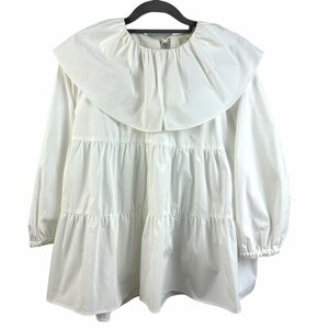 A933■yori ヨリ■フリルカラーティアードブラウス■YR1921-112AW■ホワイト　フリーサイズ■