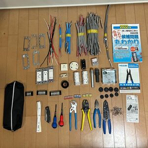 HOZAN DK-28 電気工事二種　技能試験工具セット　合格クリップ付 部材セット　電線練習用　