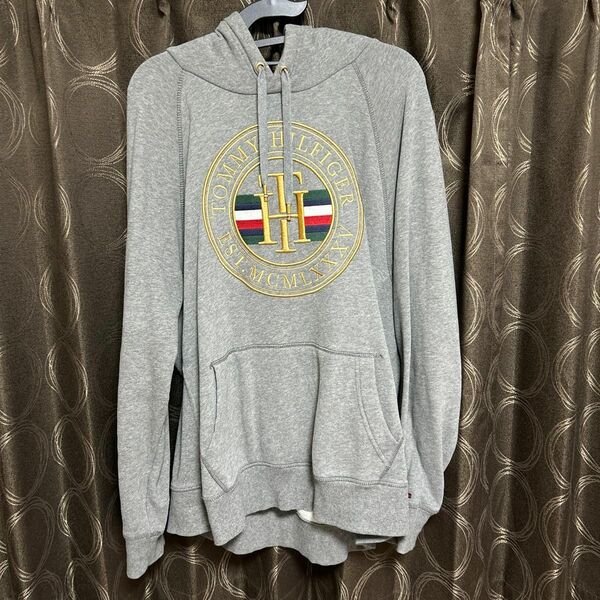 TOMMY HILFIGER トミーヒルフィガー パーカー グレー XL