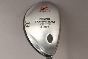 100円～ キャスコ ユーティリティ《33》Kasco POWER TORNADO e-spec《S》純正カーボン シャフト美品 ゴルフ ＃140※G726