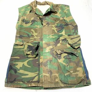 米軍放出品　実物　リーフ　ウッドランド 迷彩 カスタムジャケット　ジッパータイプ　BDU