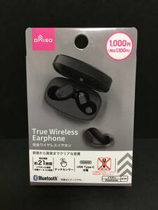 DAISO/ダイソー　完全ワイヤレスイヤホン☆彡　ブラック☆　Bluetooth対応　タッチセンサー　Type-C充電　新品未開封品