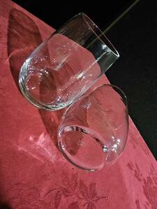 arc アルク社　フランス　ガラス　グラス　フランス製　コップ　２個セット　サイズ約高さ12cm開口部直径6cm　ep-252