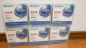【新品未使用】SONY LTO Ultrium3 データカートリッジ LTX400G 800GB 　6巻セット 