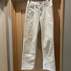 UNIQLO jeans Mサイズ ハイウエスト ホワイトデニム