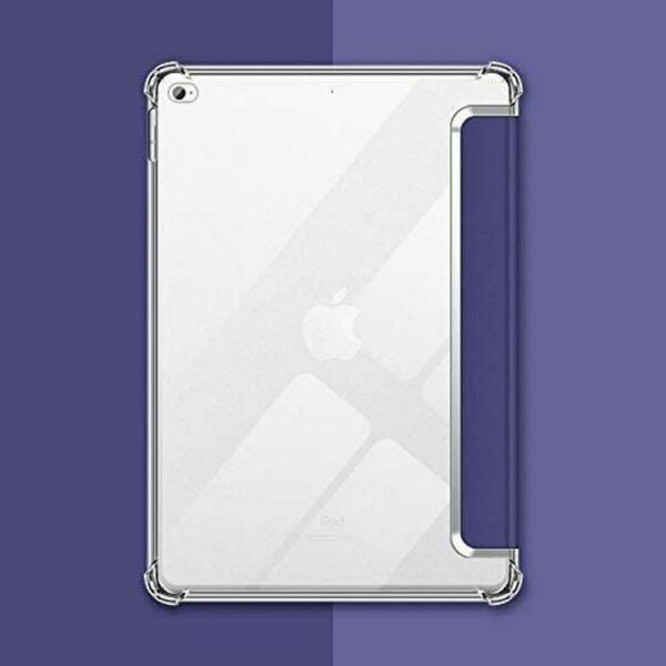 iPad mini5/mini4 ケース 透明 ソフトカバー 3つ折り ネイビー