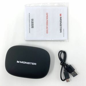 【一円スタート】Monster ワイヤレスイヤホン Bluetooth 耳掛け式イヤホン 空気伝導イヤホン 1円 SEI01_0779