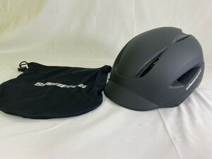 【一円スタート】Shinmax 自転車ヘルメット アジアンフィットモデル LEDライト 男女兼用 サイズ調整可能 L/M ブラック 1円 ☆A03395☆