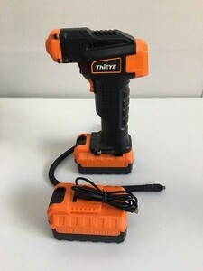 【一円スタート】ThiEYE 電動空気入れ 充電式空気入れ コードレス 空気圧指定可能 150PSI 自動車 自転車 ボール オレンジ 1円 ☆A05019☆