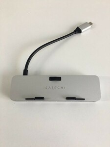 【一円スタート】Satechi クランプハブ Mac OS対応 2017/2019 iMac用モデル USB SDカード ドライバー不要 シルバー 1円 ☆A04285☆