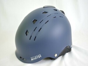 【一円スタート】OUTDOORMASTER ヘルメット スノーヘルメット スノーボード スキー バイザー付 男女兼用 M ダークブルー 1円 ☆A04830☆