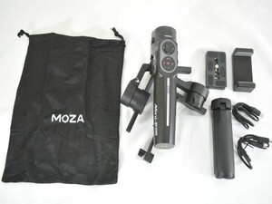 【一円スタート】MOZA 3軸スタビライザー スマホ用 一眼レフ用 gopro用 横撮影 折りたたみ Vlog Youtube ブラック 1円 ☆A04492☆