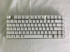 【一円スタート】e元素ゲーミングキーボード USB接続有線 81キー LEDバックライト メカニカル式 防水機能付 英語配列 1円 ☆A03879☆