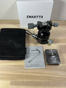 【一円スタート】SMARTTA 自由雲台 ボールヘッド 1/4インチQRプレート付き 360度回転可能 パノラマカメラマウント レバー「1円」URA01_1937