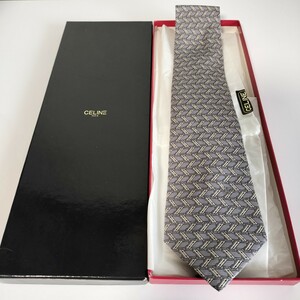 CELINE( Celine ) gray .. Macadam necktie 