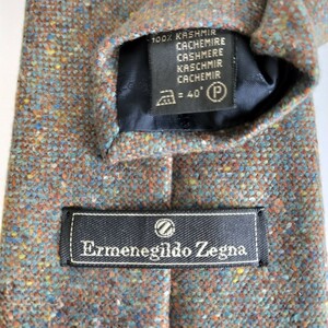 エルメネジルドゼニア(Ermenegildo Zegna)ブラウンマルチカラーカシミヤネクタイ