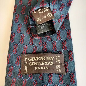 ジバンシィ (GIVENCHY)ジバンシー紺赤青紐ネクタイ