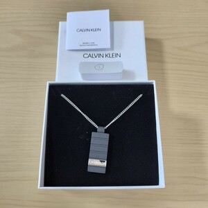 カルバンクライン（Calvin Klein)①プレートネックレス新品　未使用　箱付き