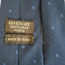 ジバンシィ (GIVENCHY)ジバンシー紺Gロゴドットネクタイ_画像1