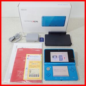 動作品 ニンテンドー3DS 本体 CTR-001 ライトブルー Nintendo 任天堂 箱説付【10