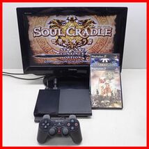 動作品 PS2 プレステ2 薄型 本体 SCPH-90000 チャコール・ブラック + ソウル クレイドル 等 ソフト2本 まとめてセット SONY ソニー【10_画像1