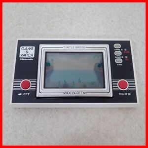 ☆GAME&WATCH WIDE SCREEN ゲーム＆ウオッチ TURTLE BRIDGE タートルブリッジ TL-28 Nintendo 任天堂 難あり品【PP