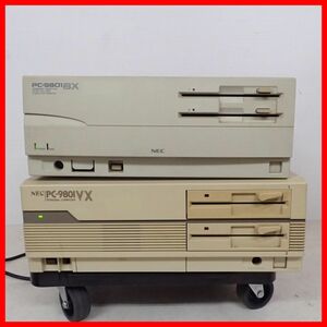 ◇NEC PC-9801bx/M2 + PC9801VX 本体のみ まとめて2台セット レトロPC PC98 日本電気 通電のみ確認【60