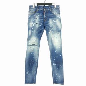  Dsquared DSQUARED2 22SS damage processing Denim pants jeans 44 blue blue S74LB1061 domestic regular men's 