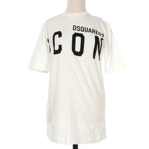 ディースクエアード DSQUARED2 22SS ICONロゴプリントTシャツ カットソー 半袖 XS ホワイト 白 S80GC0001 国内正規 レディース