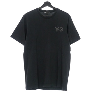 ワイスリー Y-3 ヨウジヤマモト ロゴプリント クルーネックTシャツ カットソー 半袖 L ブラック 黒 CY6936 国内正規 レディース