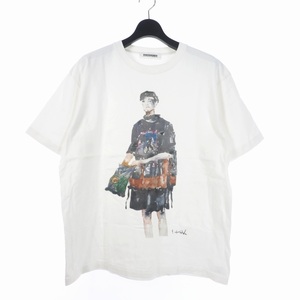 ディスカバード DISCOVERED MODEL T-SHIRT モデルプリントTシャツ カットソー XL 白 ホワイト DC-SS20-ET-02 メンズ