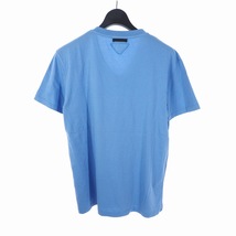 プラダ PRADA Vネック Tシャツ 半袖 カットソー ブルー系 メンズ_画像2