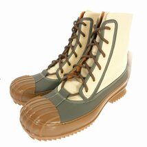 メゾンマルジェラ Maison Margiela 21AW レースアップ アンクルブーツ キャンバス 靴 43 ライトベージュ S57WU0253 国内正規 メンズ_画像1