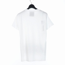 未使用品 モスキーノ MOSCHINO ロゴ プリント アシンメトリ Tシャツ カットソー 半袖 40 ホワイト 白 A0703 レディース_画像2