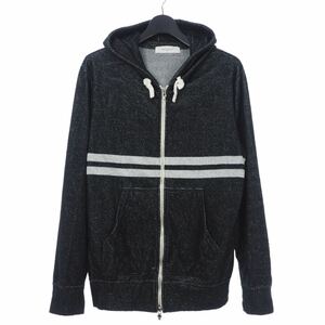 シーグリーン Seagreen モコルーム ウェア フルジップ パーカー Seagreen MOCO ROOM WEAR HOODIE ボーダー 4 黒 ブラック MSG7SL8007 メン