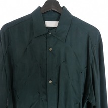 未使用品 ネオンサイン NEON SIGN 22AW Sofas shirts 長袖シャツ 長袖 48 緑 ダークグリーン N1595 メンズ_画像3