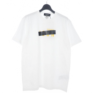 ディースクエアード DSQUARED2 22SS BE ICON ロゴプリント Tシャツ カットソー 半袖 クルーネック XL ホワイト 白 S79GC0035 国内正規