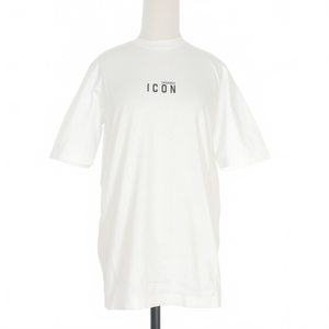 未使用品 ディースクエアード DSQUARED2 20AW Icon Mini Logo T-Shirt アイコン ロゴプリント Tシャツ カットソー 半袖 XS ホワイト 白